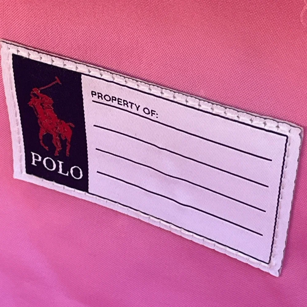 Polo Ralph Lauren Varsity Backpack Laguna Pink Big Pony Embroidered Tennis Green